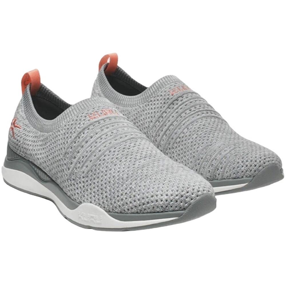Kuru Stride Slip On Walking Shoes Sock Like Lightweight Breathable Gray 5